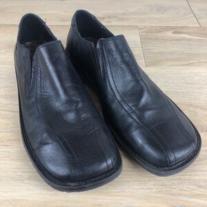 Men’s Steve Madden Merge Blk Leather Shoes Sz 10.5
